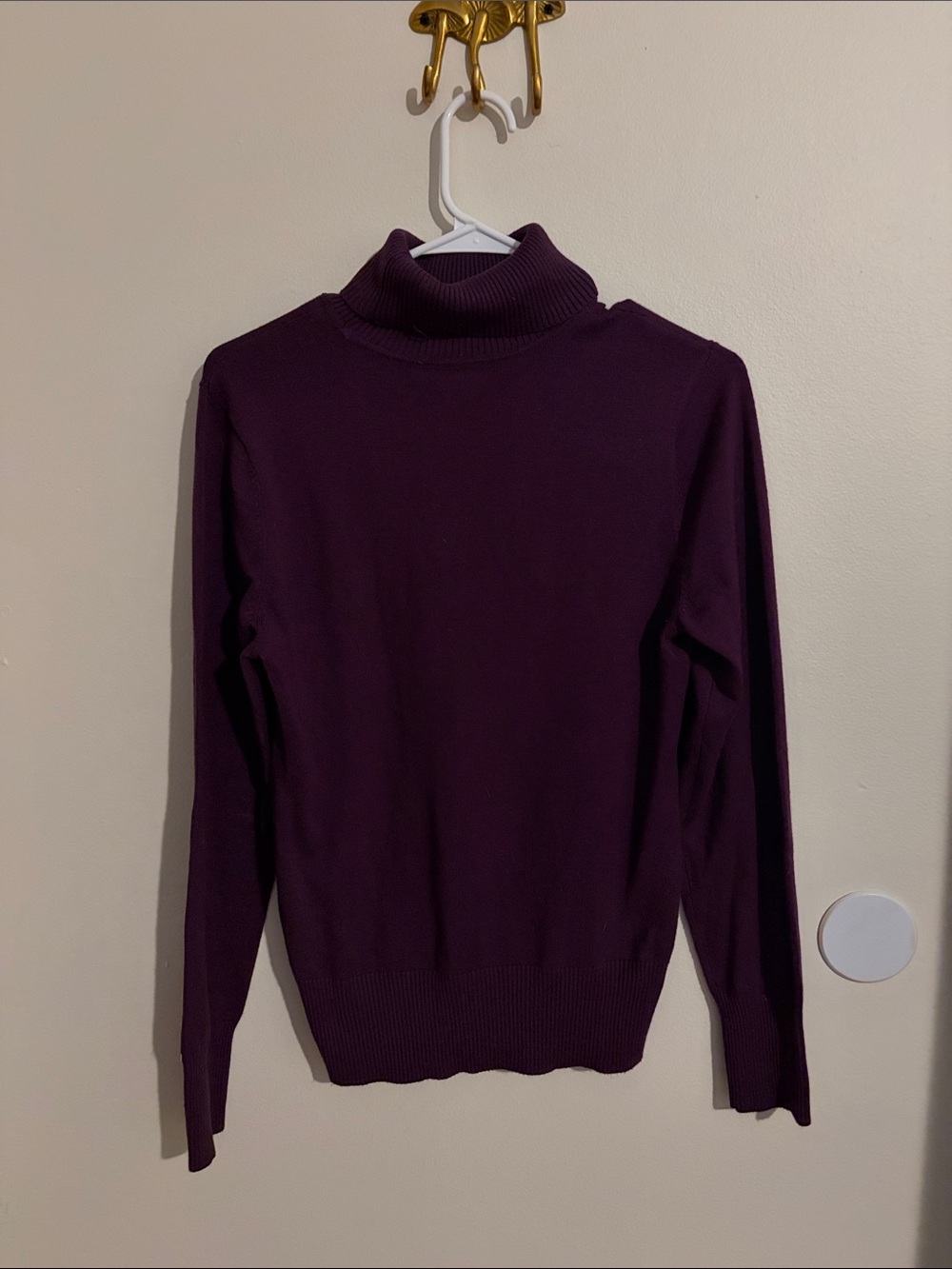 Time and Tru Plum Turtleneck Sweater
